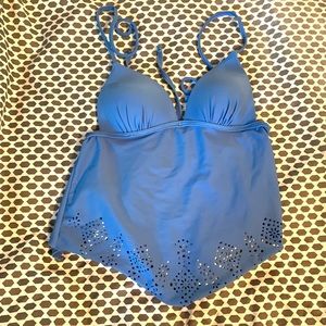 Light Blue Push-up Tankini